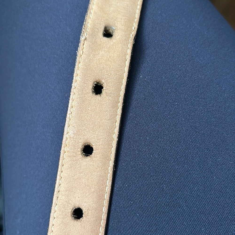 Vintage‎ Linda Allard Ellen Tracy Womens Italian Alligator Calfskin Sz M Belt - Picture 11 of 11